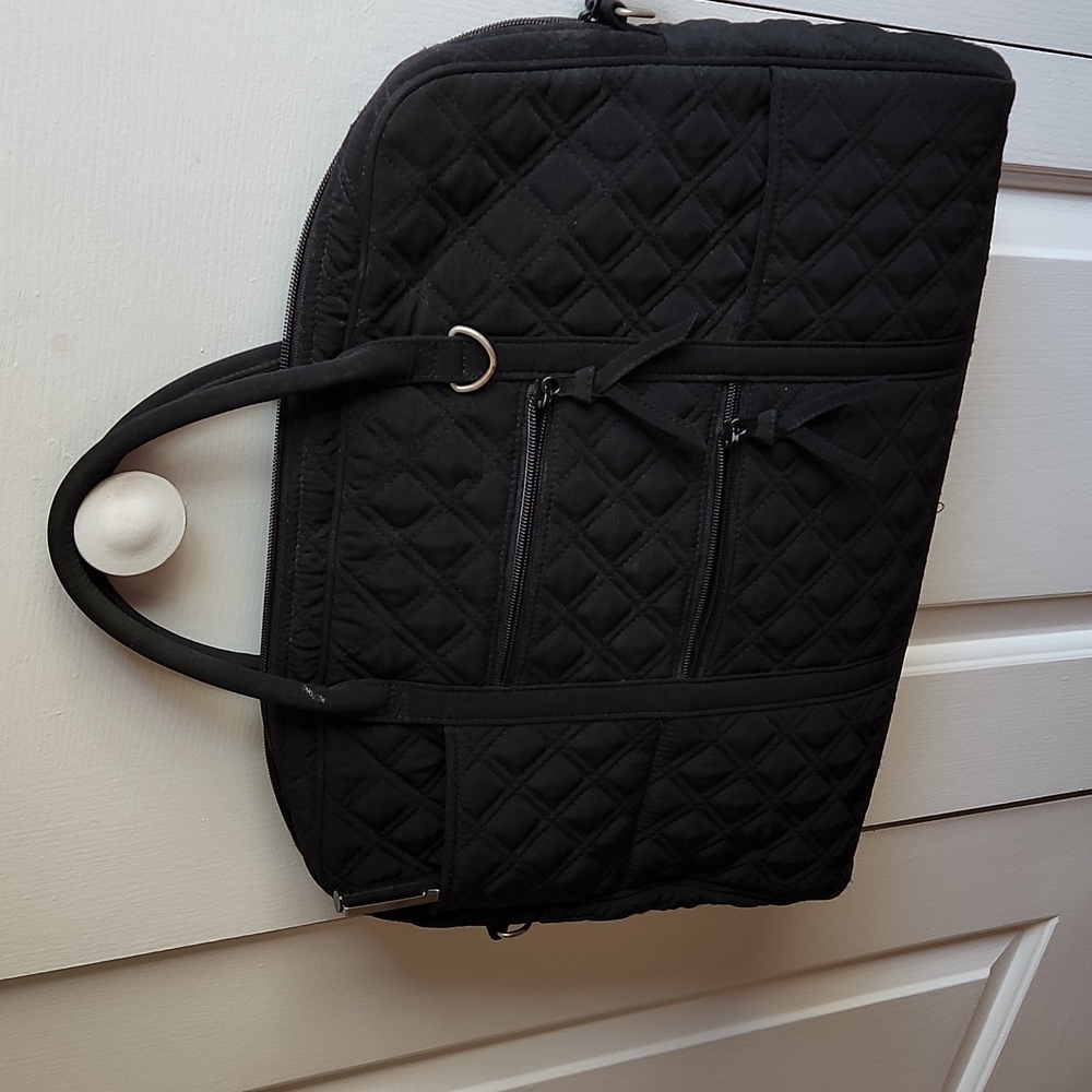 Slim Vera Bradley black brief case/ laptop bag